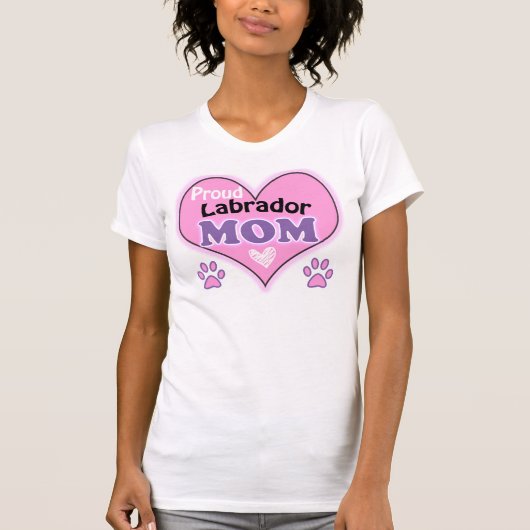 Proud Labrador mama T-shirt (Voorkant)