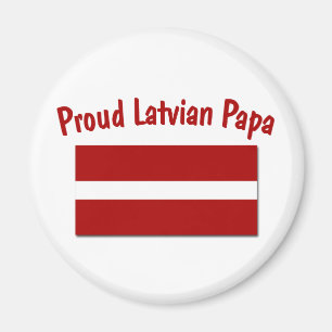 Proud Latvian Papa Magneet