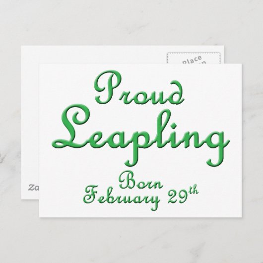 Proud Leapling Leap Year Birthday Briefkaart (Voorkant / Achterkant)