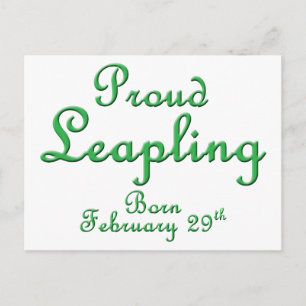 Proud Leapling Leap Year Birthday Briefkaart