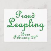 Proud Leapling Leap Year Birthday Briefkaart (Voorkant)