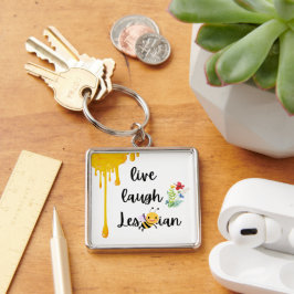 PROUD! Leef, lach, les-bi-isch Sleutelhanger