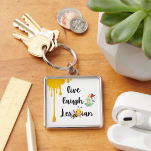 PROUD! Leef, lach, les-bi-isch Sleutelhanger