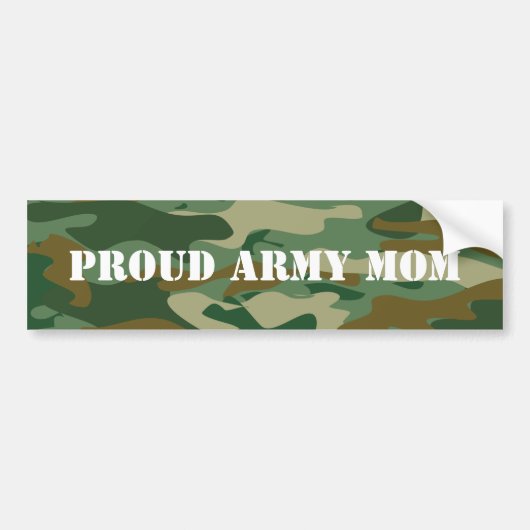 Proud legermoeder bumpersticker | Camouflage-ontwe (Voorkant)