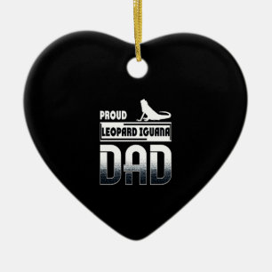 Proud leopard Iguana Dad Keramisch Ornament