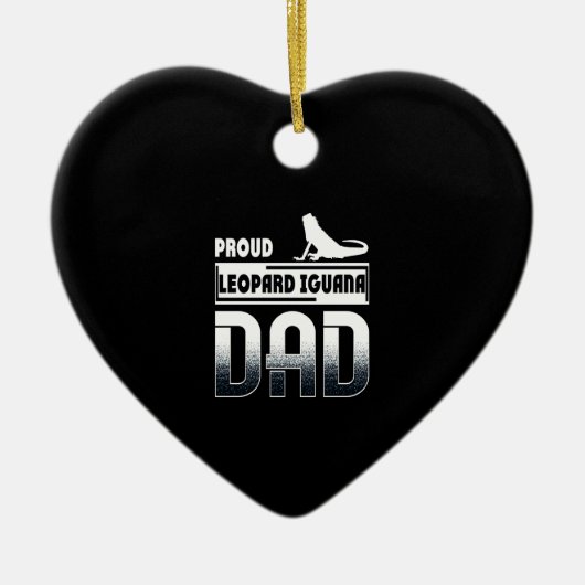 Proud leopard Iguana Dad Keramisch Ornament (Voorkant)