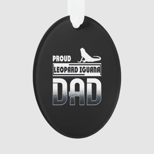Proud leopard Iguana Dad Ornament (voorkant)
