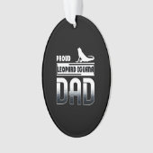 Proud leopard Iguana Dad Ornament (voorkant)