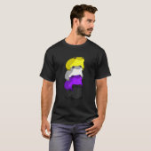 Proud LGBT de nonbinary Pride vlag Kikker T-shirt (Voorkant volledig)
