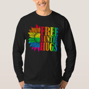 Proud Lgbt Free Auntie Hugs Lgbt Costume Lgbt Prid T-shirt