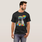 Proud LGBT Gay Bullmastiff Dog Pride Flag Rainbow T-shirt (Voorkant volledig)