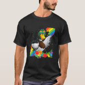 Proud Lgbt Gay Duck Pride Flag Rainbow Lgbtq Lesbi T-shirt (Voorkant)