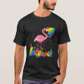 Proud Lgbt Gay Flamingo Pride Flag Rainbow Lgbetq  T-shirt (Voorkant)