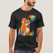 Proud Lgbt Gay Squirrel Pride Flag Rainbow Lgbetq  T-shirt (Voorkant)