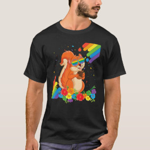 Proud Lgbt Gay Squirrel Pride Flag Rainbow Lgbetq T-shirt