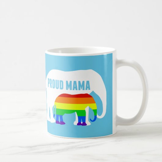 Proud LGBT Mama Elephant Koffiemok (Rechts)