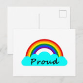 Proud - LGBT-regenboog Briefkaart (Voorkant / Achterkant)