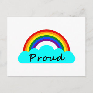 Proud - LGBT-regenboog Briefkaart