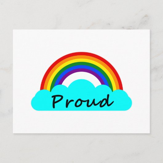 Proud - LGBT-regenboog Briefkaart (Voorkant)
