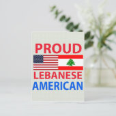 Proud Libanees Amerikaans Briefkaart (Staand voorkant)