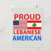 Proud Libanees Amerikaans Briefkaart (Voorkant / Achterkant)