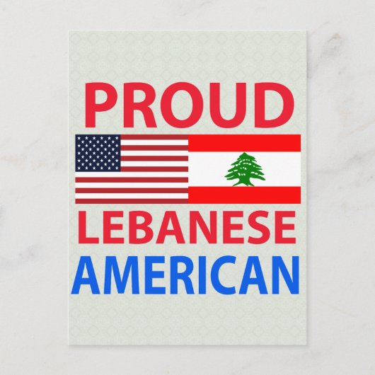 Proud Libanees Amerikaans Briefkaart (Voorkant)