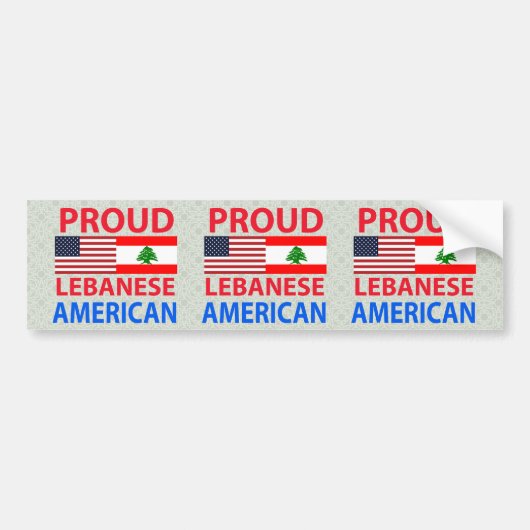 Proud Libanees Amerikaans Bumpersticker (Voorkant)