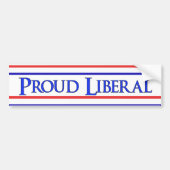 Proud Liberal Bumpersticker (Voorkant)