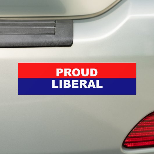 Proud Liberal Bumpersticker (Op auto)