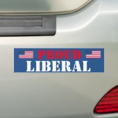 Proud Liberal Bumpersticker (Op auto)