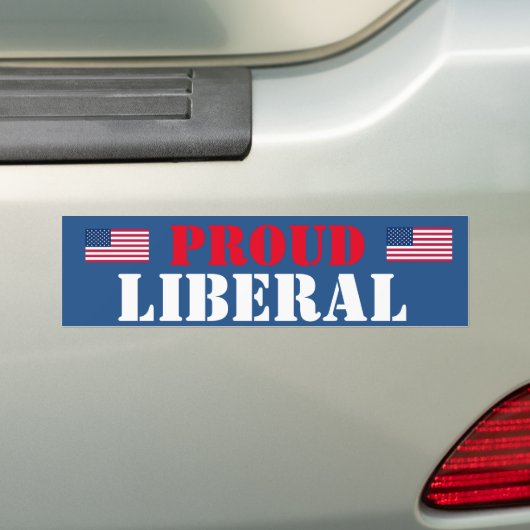 Proud Liberal Bumpersticker (Op auto)