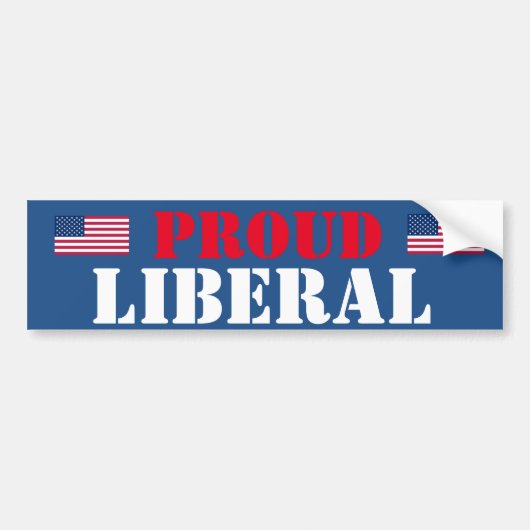 Proud Liberal Bumpersticker (Voorkant)