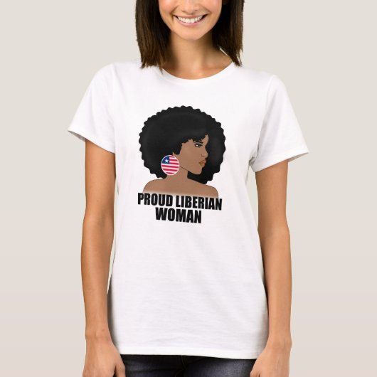 Proud Liberian Woman , Liberia vlag Pride T-shirt (Voorkant)