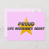 Proud Life Insurance Agent Briefkaart (Voorkant / Achterkant)
