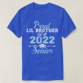 Proud lil broer van 2022 senior afstuderen clas t-shirt (Design voorkant)