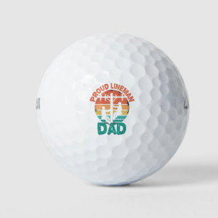 Proud Lineman Dad for Power Pole Electricians Gift Golfballen