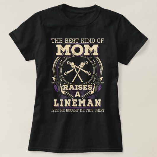 Proud Lineman's moeder T-shirt (Design voorkant)