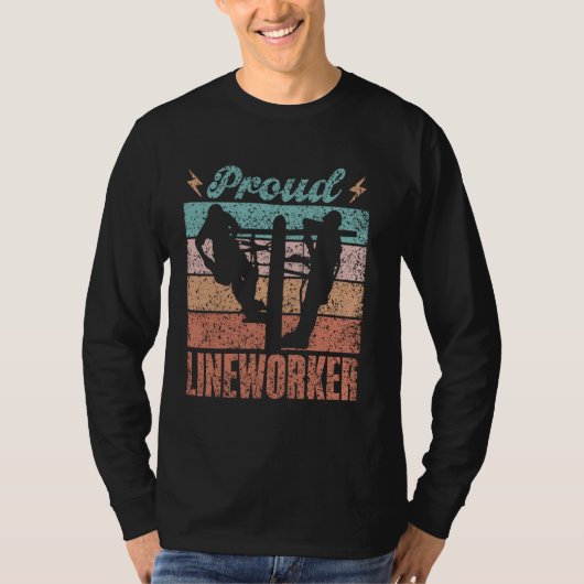 Proud Lineworker Linework Lineman Lineworkers Line T-shirt (Voorkant)