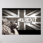 Proud Lion #Brexit past de Datum 24.6.2016 aan Poster (Voorkant)