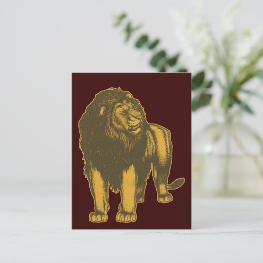 Proud Lion Briefkaart (Staand voorkant)