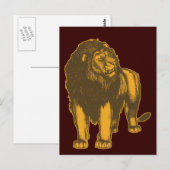 Proud Lion Briefkaart (Voorkant / Achterkant)