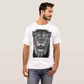 Proud Lion in zwart-wit T-shirt (Voorkant volledig)