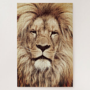 Proud Lion Jigzaag Puzzle Face Legpuzzel