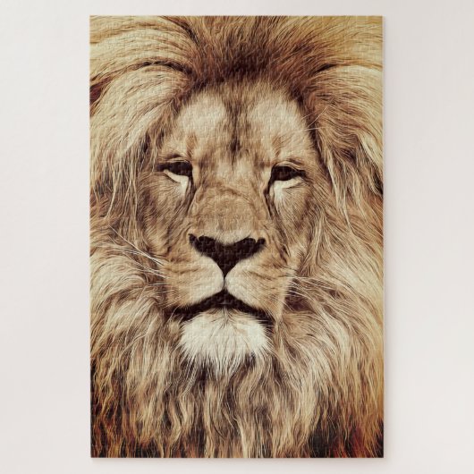 Proud Lion Jigzaag Puzzle Face Legpuzzel (Verticaal)