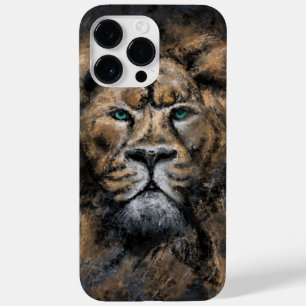 Proud Lion met groene ogen schilderen Case-Mate iPhone 14 Pro Max Hoesje