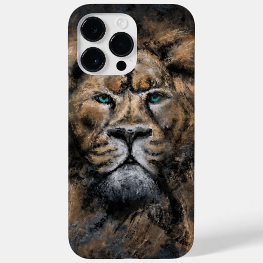 Proud Lion met groene ogen schilderen Case-Mate iPhone Case (Achterkant)