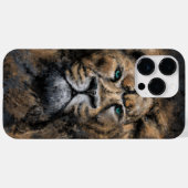 Proud Lion met groene ogen schilderen Case-Mate iPhone Case (Achterkant (horizontaal))