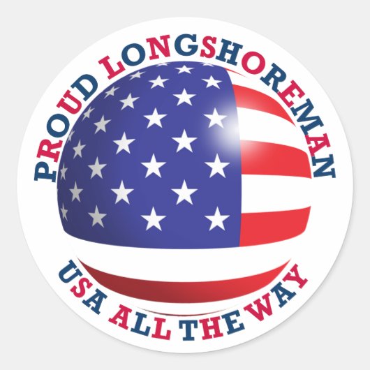 Proud Longshoreman Round Sticker (Voorkant)