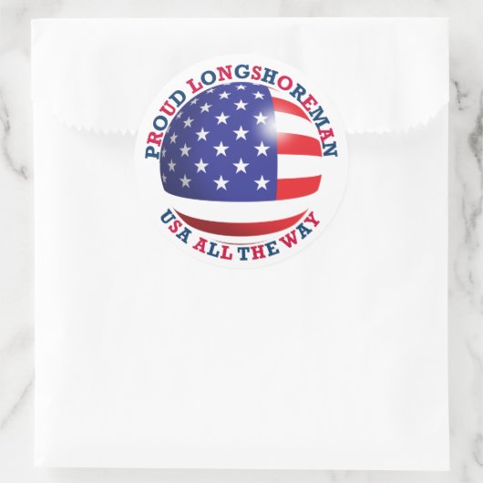 Proud Longshoreman Round Sticker (Tas)