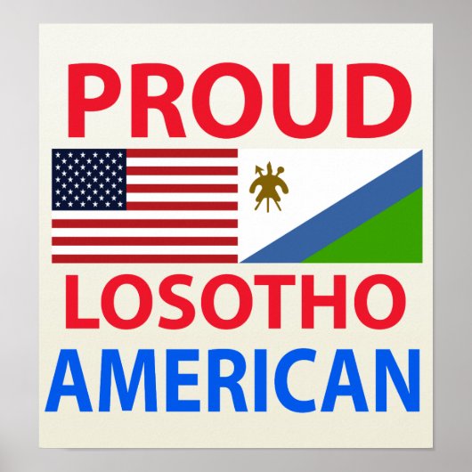 Proud Losotho American Poster (Voorkant)